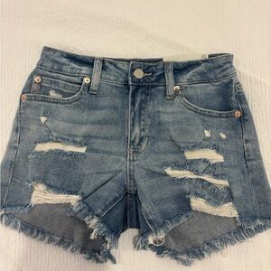 Just USA Blue Distressed Jean Shorts